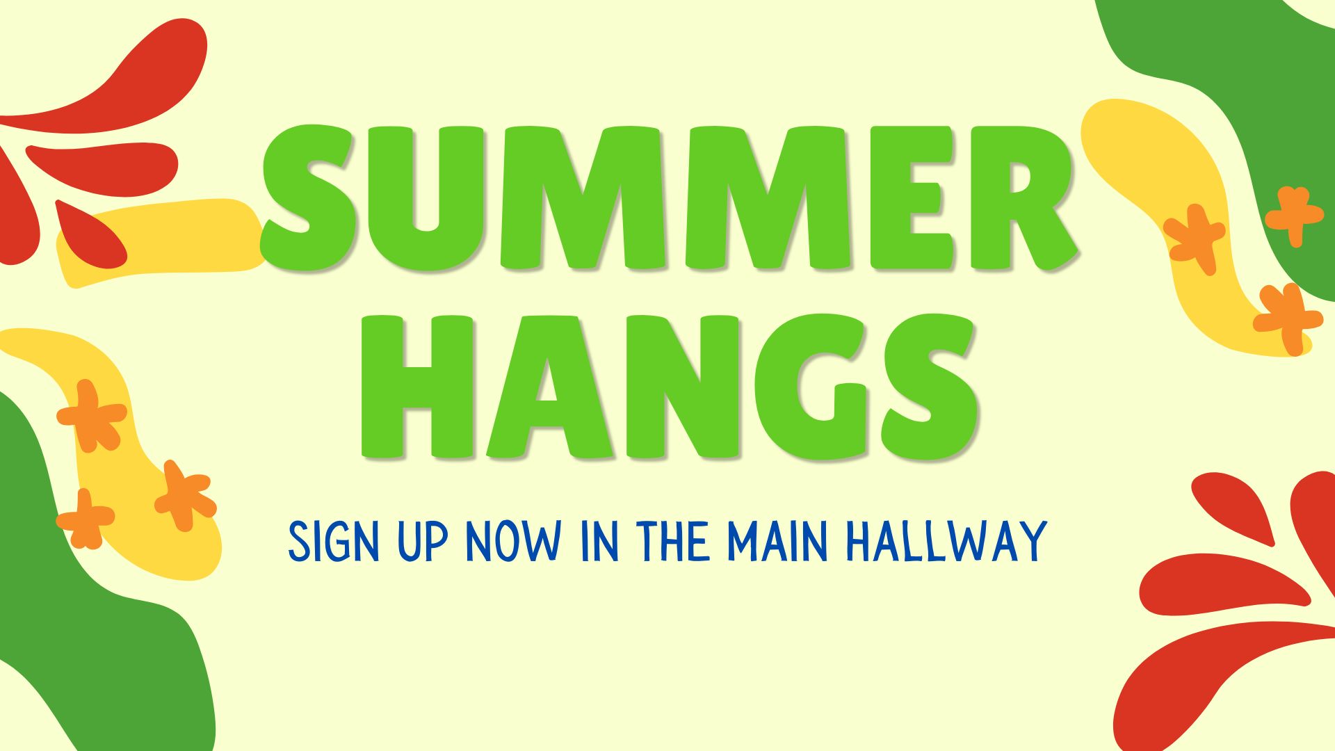 Image of the words 'Summer Hangs.'